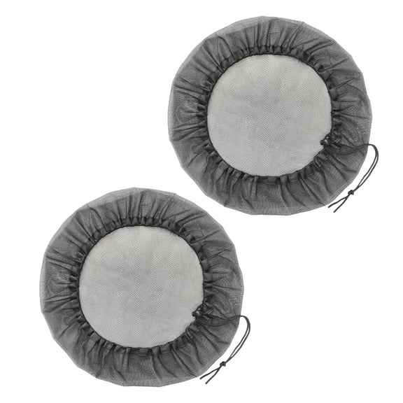 2 Pcs Rain Bucket Mesh Screen Cover Tear Resistant Polyester Drawstring for Outdoor Decks and Garden Use