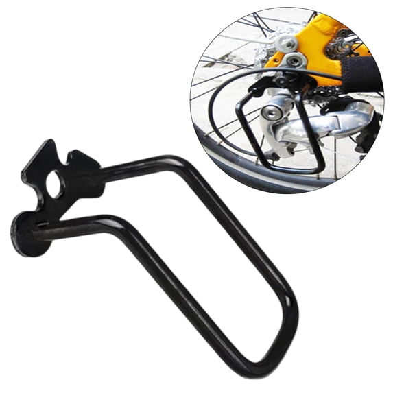 BESTOYARD 2Pcs Iron Frame Bike Rear Derailleur Hanger Chain Gear Protector Black Anti Rust