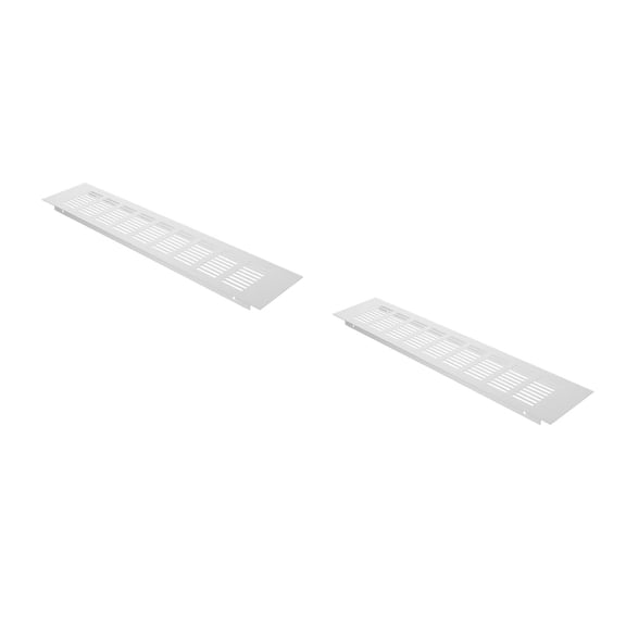 2 Pcs Rectangle Mesh Vent Rectangular Air Adjustable Fan Silver