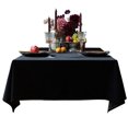 thumbnail image 1 of 2 Pcs Rectangular Tablecloth,solid Color Silk Velvet Tablecloth Washable,stain Resistance Wrinkle Free Table Cover For Restaurant Christmas Halloween Party Picnic Outdoor -Black-140*300cm, 1 of 7
