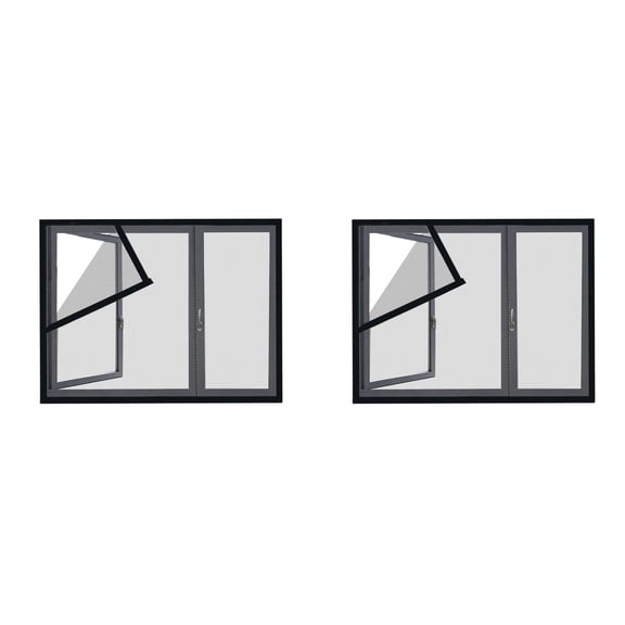 2 Pcs Removable Mesh Screen 51.18 x 39.37 Inch for Anti Pet Scratch, Self Adhesive Window Screen Netting with Hook and Loop Tape, Fibreglass Mosquito Net Fitted to Most Windows, Window Screens