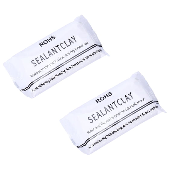 2 Pcs Mending Mud Repair Sealing Clay Quick Drying Waterproof Sealant Mastic Moldable High Density Leak Resistant Easy Apply Moldable High Density Leak Resistant Easy Apply, 5.11x2.75 Inch, White