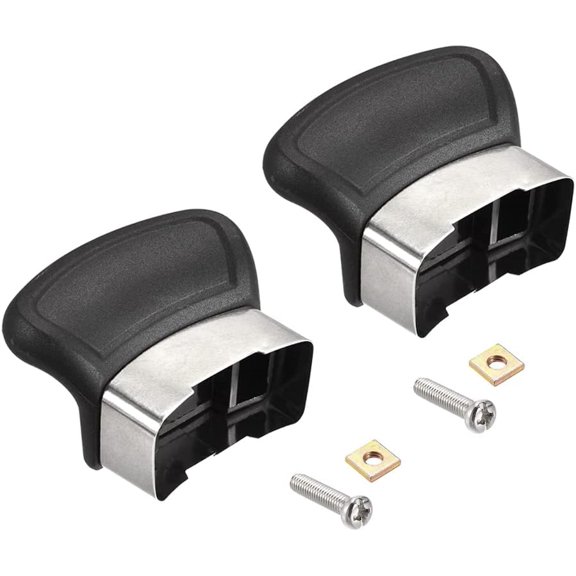 2 Pcs Replacement Handles for Single-Hole Pots and Pans,Pot Short Side Handles Sauce Pot Panhandle with Screw for Pressure Pan Black Type Cooker Steamer