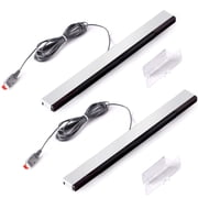 2 Pcs Replacement Motion Sensor Bars Compatible withr Wii & WiiU Game Console,Wired Infrared IR Ray Sensors Pack of 2