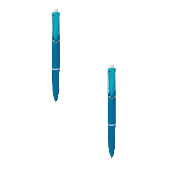 2 Pcs Retractable Fountain Pens, Gradient Color Push Type Refillable Fountain Pens, Anti-Skidding Inkless Writing Pen, Smooth Writing Quick-Drying Fountain Pens for Writing, 5.39", J