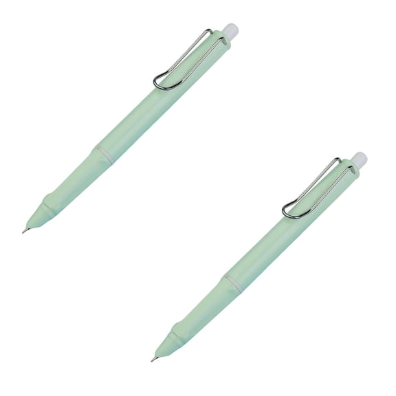 2 Pcs Retractable Fountain Pens, Push Type Refillable Fountain Pens, Anti-Skidding Inkless Writing Pen, Smooth Writing Quick-Drying Fountain Pens for Writing, 5.4"(without ink), Light Green
