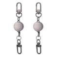 thumbnail image 1 of 2 Pcs Retractable Keychain Carabiner Badge Holder Retractable Badge Reel ID Holder Extendable Key Ring Key Holder, 1 of 5