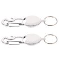 thumbnail image 1 of 2 Pcs Retractable Keychain Key Fob Anti-lost Carabiner Utility Keychain Carabiner Key Holder  Carabiner, 1 of 6