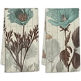 thumbnail image 1 of 2 Pcs Retro Flowers with Butterfly Kitchen Towels,Dish Towels for Kitchen Drying,Soft Absorbent Decorative Hand Towels for Cooking Housewarming Gift, 1 of 6