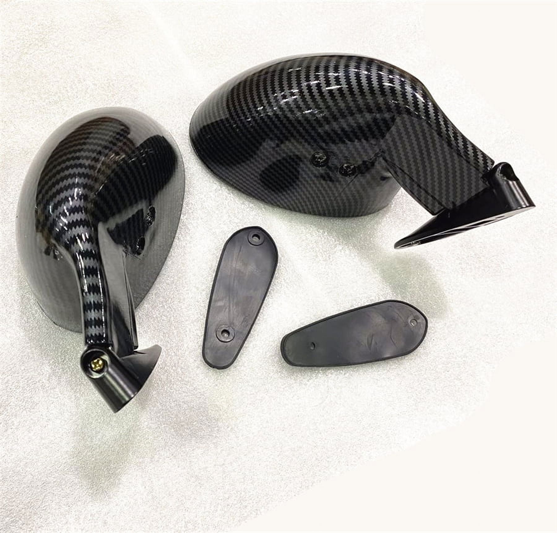 2 Pcs Retro Style Vintage Sport Racing Car Side Wing Mirrors Carbon