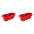 thumbnail image 1 of 2 Pcs Reusable Grill Liner 7 x 3.2 x 2.8 Inch for BBQ Pan, Silicone Grease Cup Replacement for Aluminum Foil, Catcher Liner Griddle Tray Accessories Red, Grills and Outdoor Cooking, 1 of 6
