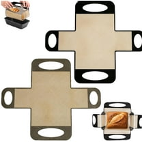 2Pcs Reusable Silicone Bread Baking Mat Tutuviw Non-Stick Baking Mat Sourdough Bread Sling for Oven Loaf Pan Liners Dough Transfer Tool with 4 Handles Sourdough Bread Baking Supplies Easy Clean