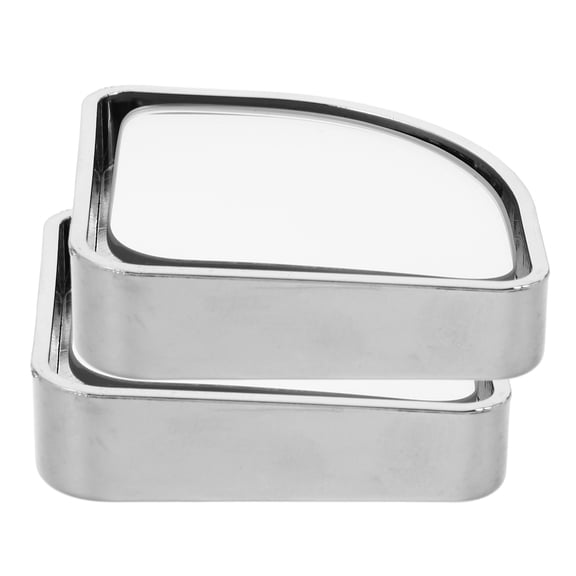 DINHEAROM 2Pcs Silver Blind Spot Side Rearview Mirror with Stick on Glass for Traffic Safety