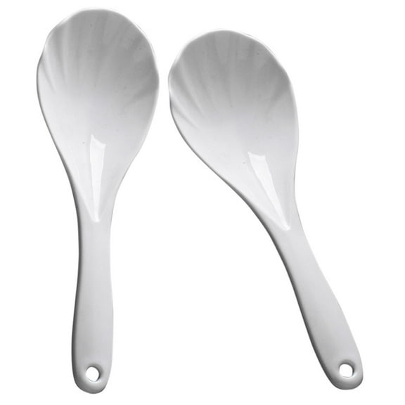 2 Pcs Rice Spoon Cooker Accessory Pp Simple White