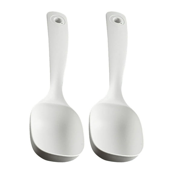 2 Pcs Rice Spoon Cooker Plastic Spoons Restaurant Ladle Canteen Hotel Soup Large Serving Buffet Server