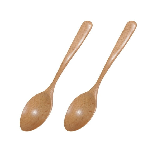Khaki Plastic Spoons for Home Use with Comfortable Grip and Easy Cleaning 2pcs