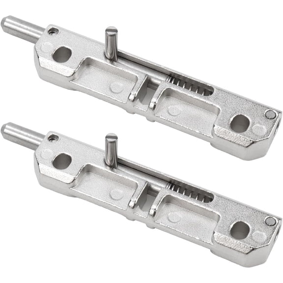 2 Pcs Right Polished Spring Load Bolt Latch Metal Gate Door Lock Slide Bolt Latch Left