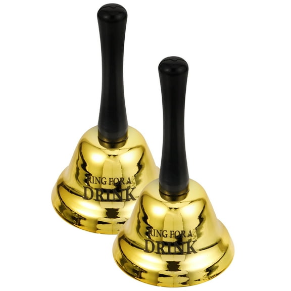 LITINKIMI 2Pcs Retro Style Metal Handbells for Party Use with Comfortable Handle Grip