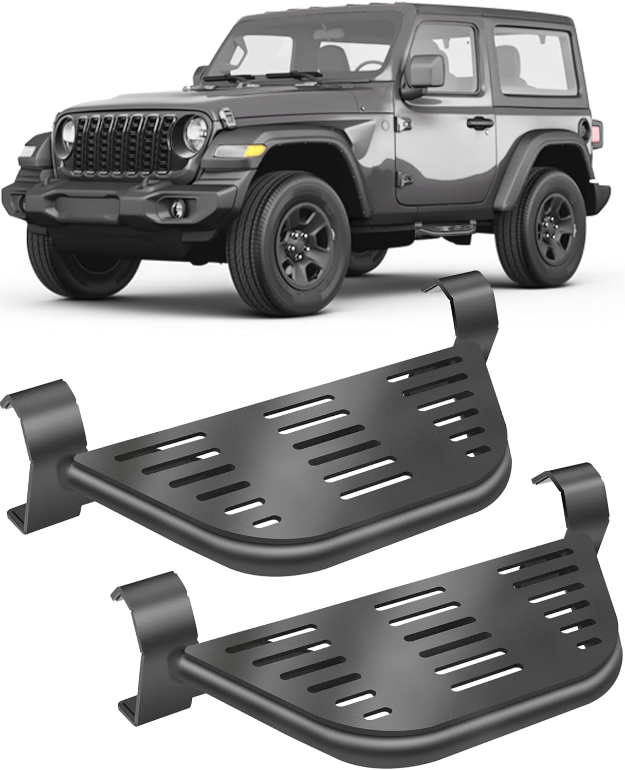 Runinig Rails 2 Pcs Rock Rails Side Steps Running Boards 2 Door with OEM Rock Rails ...