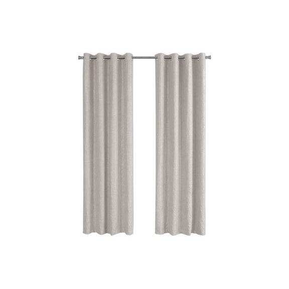 2 Pcs Room Darkening Curtain Panels, 52"W X 95"H, Ivory Micro Suede, 8 Grommets, Privacy Window Drapes