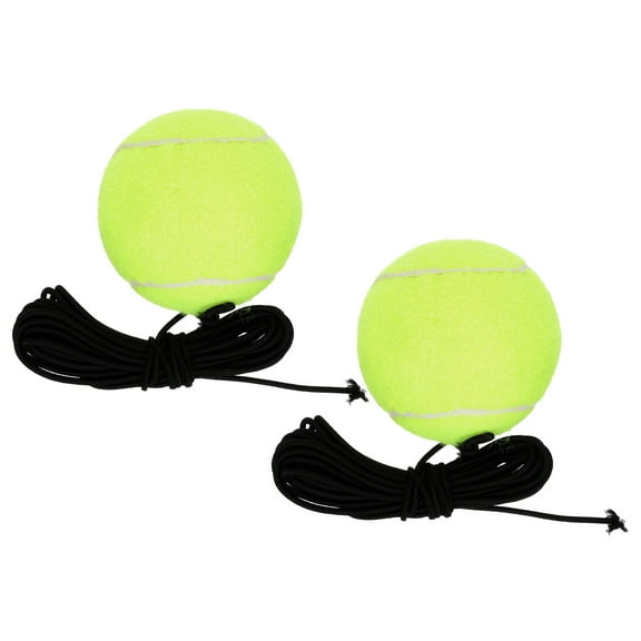 2 Pcs Rope Tennis Training Tool Balls for Cricket Outdoor Plaything with Exerciser Rubber Individual