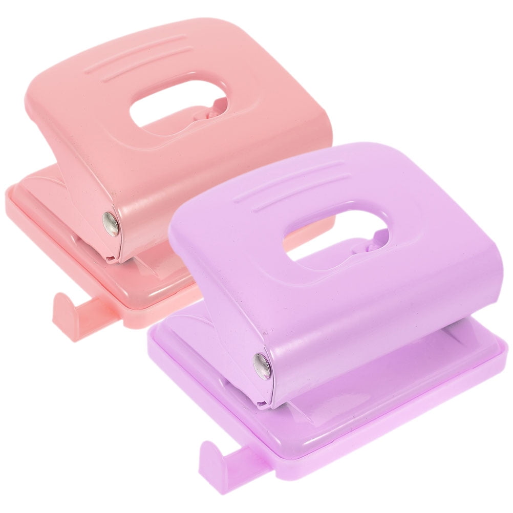 2 Pcs Rose Gold Stapler Hole Punch Paper Punch Tool inside Pages