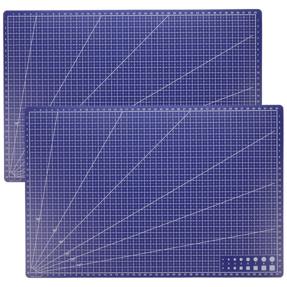 Double Sided Upholstered Craft Mat 2 Pcs Green PP Material Non- Work Mat for Home and Office Use