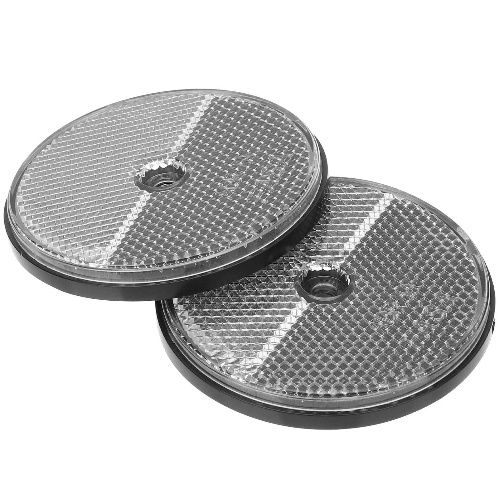 2 Pcs Round Reflector Car Tape Cycle Reflectors Cars Automotive Silver