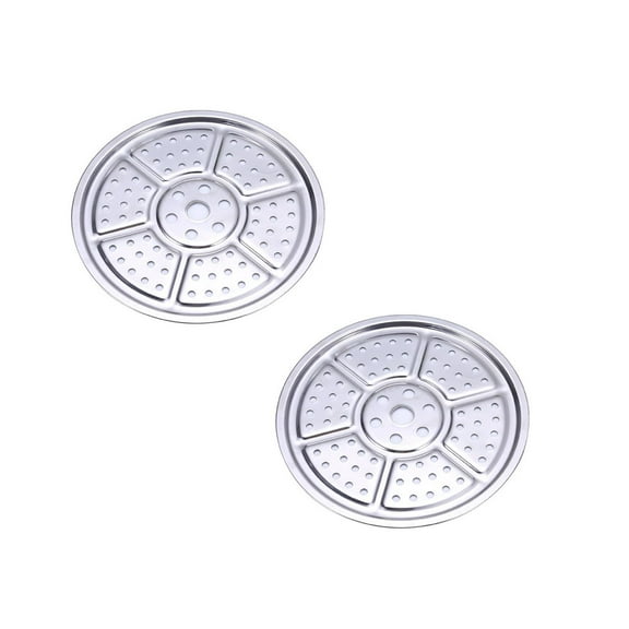 2 Pcs Round Stainless Steel Steamer Rack, Round Stainless Steel Steamer Rack Steam Tray Stand, Pressure Cooker Canner Rack with Holes for Kitchen Cooking 10.94"