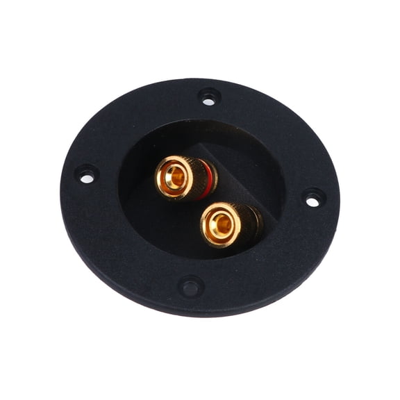 2 Pcs Round Terminal Connectors Speaker Binding Post Speakers Subwoofer Quick Disconnect