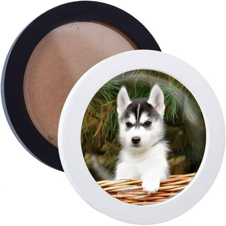 2 Pcs Round Wooden Photo Frame with Glass Cover Black White 5.5 Inch Inner Diameter Wall Hanging Circle Picture Frames Stylish Picture Display Frame for DIY Home Office Gallery Wall Decor