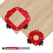 2 Pcs Router Corner Radius Templates, Arc Templates with Edge Trimmer for Woodworking, Precise Woodworking Router Jigs and Templates, R10 R15 R20 R25 R30 R35 R40 R50