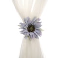 thumbnail image 1 of 2 Pcs of Rustic Big Diameter 7.08inch Artificial Sunflower Curtain Clips Curtain Tiebacks Accessory Curtain Holder Curtain Holdbacks for Home Office Decoration,Blue Gray, 1 of 13