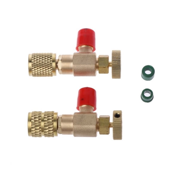 2 Pcs Safety Valve R410A R22 Air Conditioning Quick Coupling SIM Card Connector And Adapters ,Durable Materia