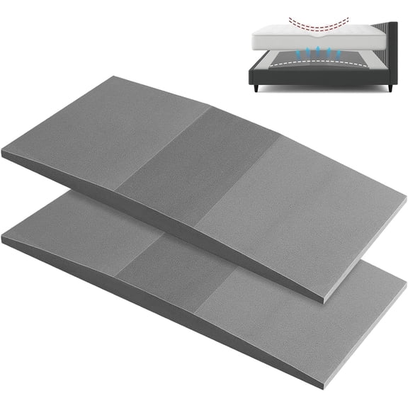 2 Pcs Sagging Mattress Support Pads, High Density Foam Mattress Dip Fixer for Under Bed Support, 60"x24"x2" Targeted Firming Insert for Sinking Bed, Sofa Cushion Repair