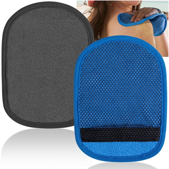 2 Pcs Sand Remover for Beach - Soft Sand Wipe Off Mitts, Beach Sands Cleaner Bag for Volleyball Sandboxes & Beach Activities