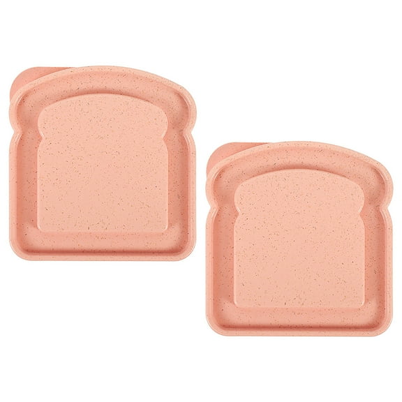 ADDHAT 2Pcs Lightweight Reusable Sandwich Cases in Pink for Kitchen Bakery Coffee Shop Use