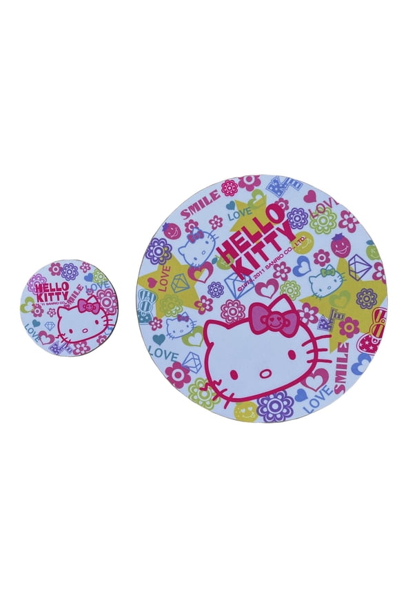 2 Pcs Sanrio Hello Kitty Mouse Pad and coaster Set - Hello Kitty Mousepad