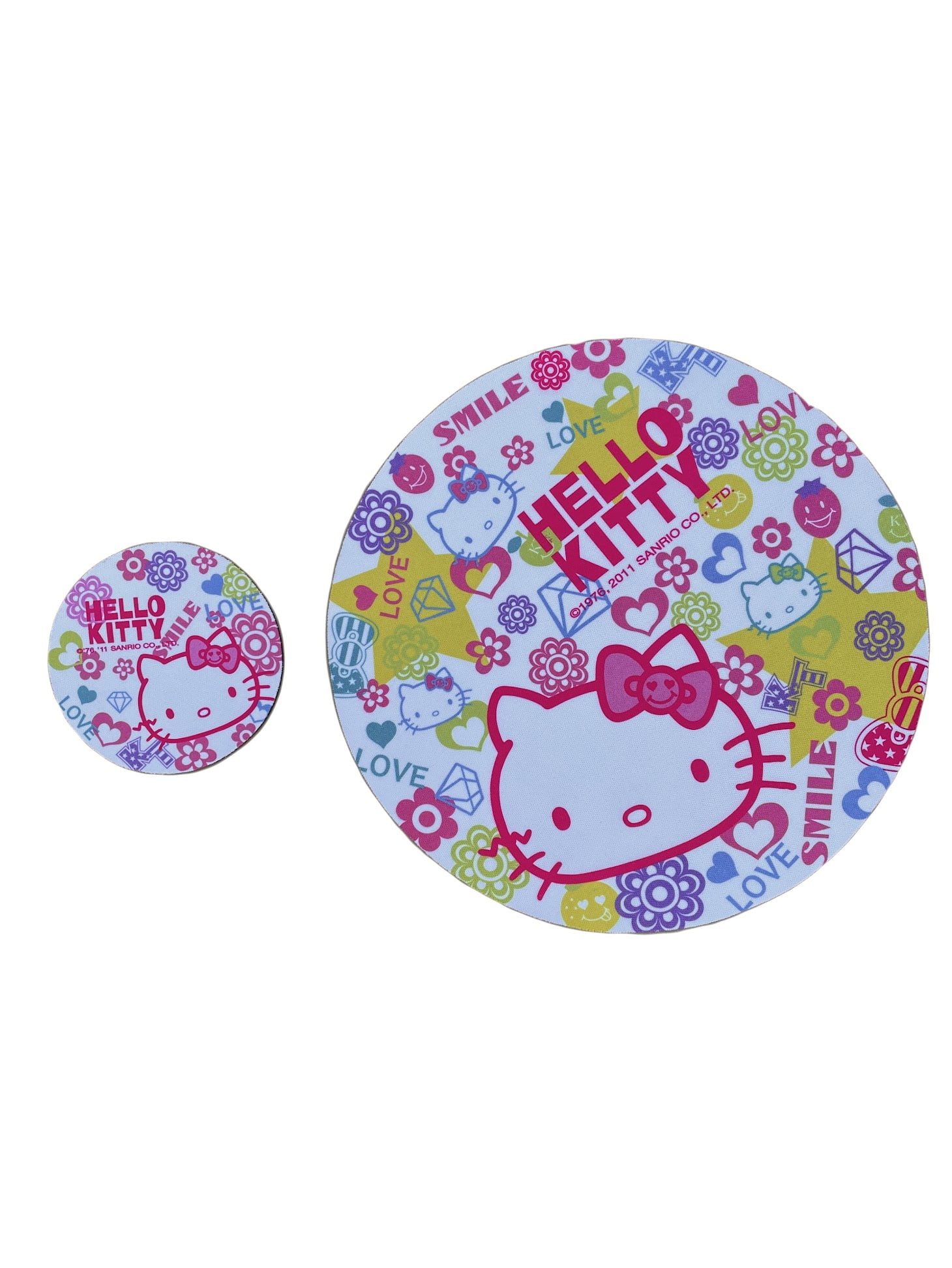 2 Pcs Sanrio Hello Kitty Mouse Pad and coaster Set Hello Kitty