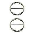 thumbnail image 1 of 2 Pcs Scarf Ring and Slides for Scarves, Scarf Rings Clip Pin T Shirt Ties Clips for Women, Metal Gold Silver Round Circle Waist Clip Scarf Buckle Tshirt Clip Tightener for Loose Clothes Accessories, 1 of 9