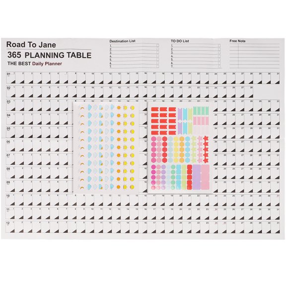 2 Pcs Schedules Planner Calendar Paper for Home Decor Office Cartoon Sciccors Blank Notebooks