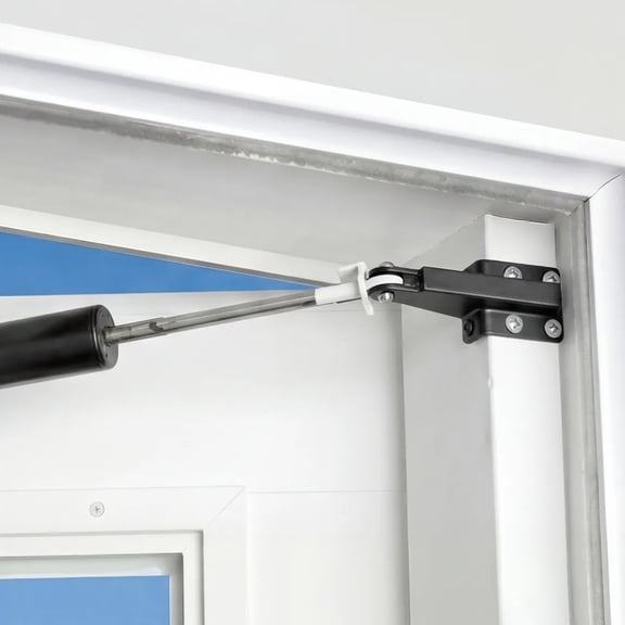 2 Pcs Screen Door Jamb Bracket Plastic Storm Door Closer Bracket Hardware Replacement for Repairing Black