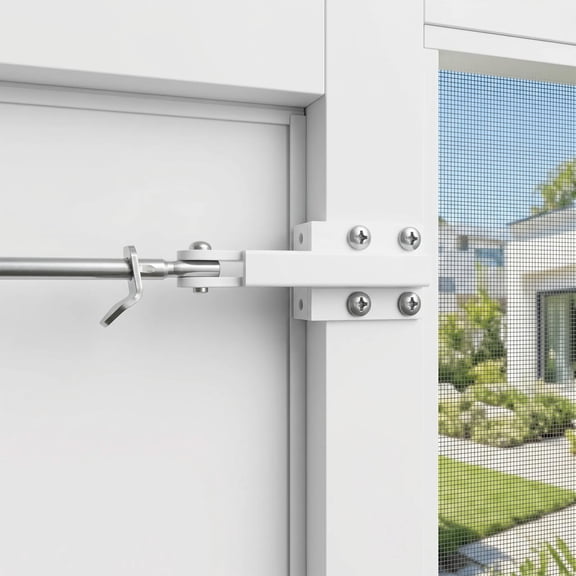 2 Pcs Screen Door Jamb Bracket Plastic Storm Door Closer Bracket Hardware Replacement for Repairing White
