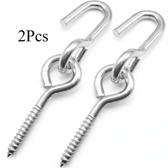 2 Pcs Screw in Eye Bolts Hooks, Max 550 lbs, for Hanging, Wood, Securing Cables Wire, Hammock Stand
