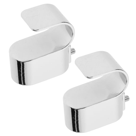 2pcs Closet Rod Bracket Holder for Wardrobe Tubing Support Clothes Rail Flange Seat