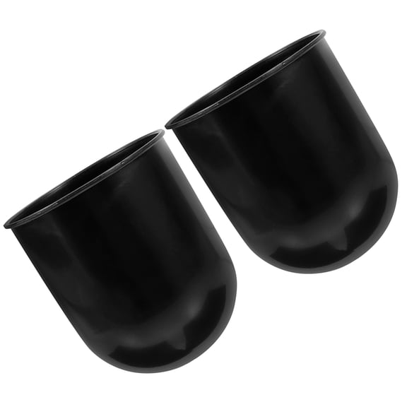 2 Pcs Scrubber Brush Cup Toilet Brush Base Cup 9.50X8.50X8.50CM Black
