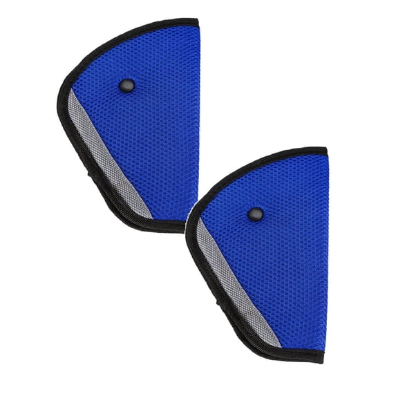 2 Pcs Seat Belt Cover Pads Seat Belt Adjuster Shoulder & Belly Protective Padding Adjuster Holder Comfort Pad Soft Breathable Anti Slip Car Seatbelt Cover for Traveling Driving, 8.86"x5.92", Blue