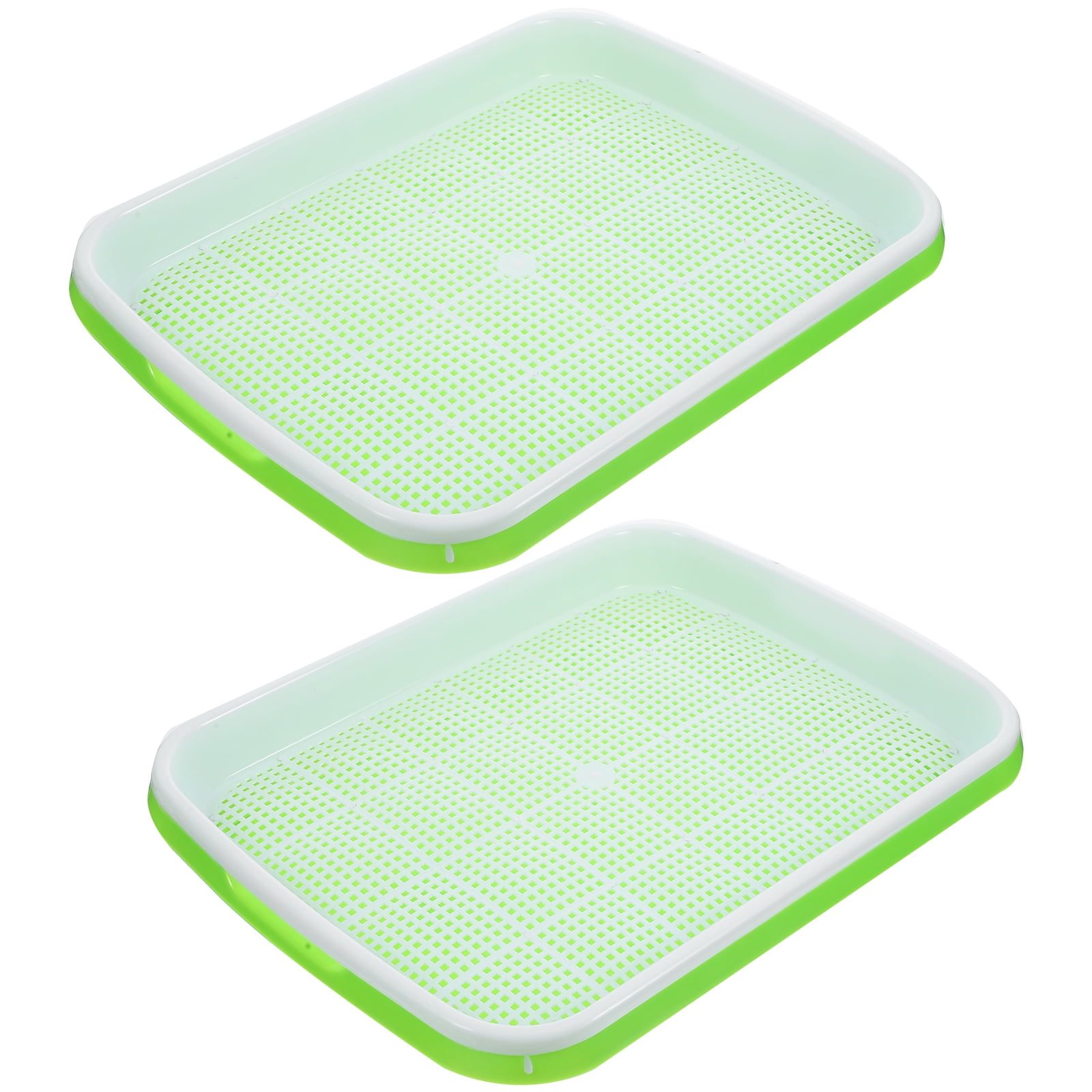 2 Pcs Seedling Tray Plastic Veggie Bean Sprout Sprouting Container ...