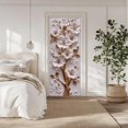 thumbnail image 1 of 2 Pcs Self-Adhesive Door Sticker 31.5"x78.7" 3D Flower and Golden Branch Door Murals Stickers PVC Removable Wallpaper Decoration for Bedrooms ​Living Room, 1 of 8