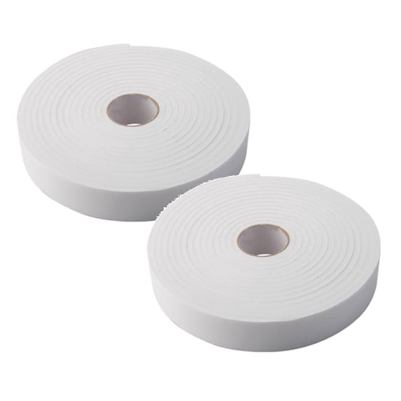 2 Pcs Self Adhesive Foam Tape High Density Foam Seal for Door Window Insulation Soundproofing Weatherstrip Weather Stripping Door Seal Strip for Doors Windows Furniture, 1.18"x196.85", White